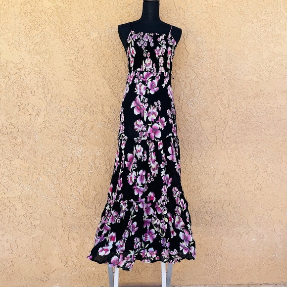 Intimately by Free People Floral Full Length Spaghetti Strap Dress - Picture 1 of 5